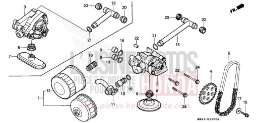 FILTRE A HUILE/POMPE A HUILE XL600VN de 1992